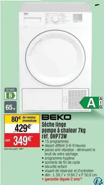 Sèche Linge Pompe à Chaleur 7kg Beko