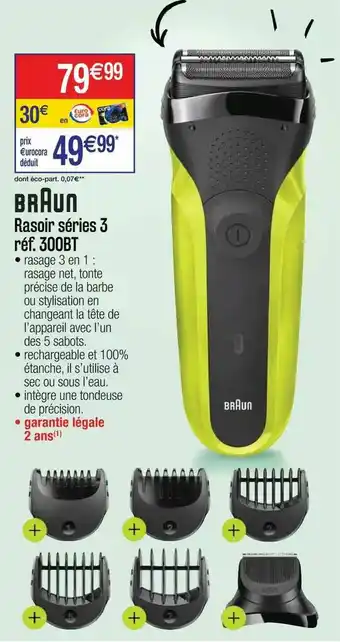 Cora x Carrefour Rasoir Séries 3 Braun offre