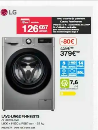 Costco Lave-linge Lg offre