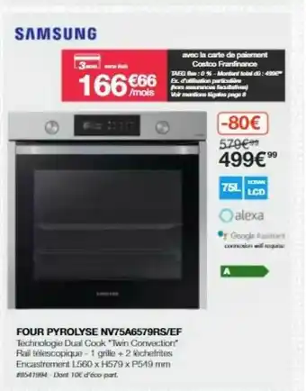 Costco Four Pyrolyse Samsung offre