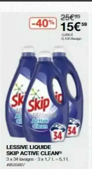 Costco Lessive Liquide Skip Active Clean offre