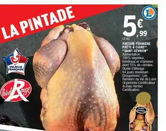 E.Leclerc Pintade Fermière Prête à Cuire offre