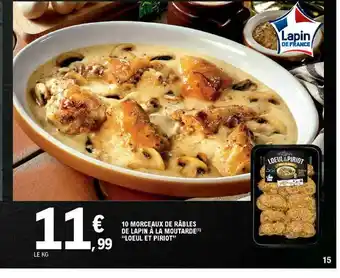 E.Leclerc 10 Morceaux De Râbles De Lapin à La Moutarde offre