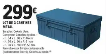 E.Leclerc Brico Lot De 3 Cantines Métal offre
