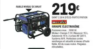 E.Leclerc Brico Groupe électrogène Mc Cafer offre