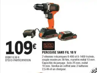 Perceuse Sans Fil 18 V Black+decker