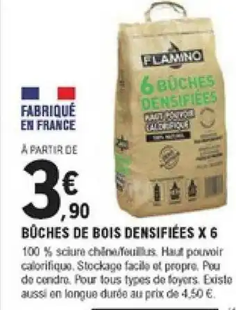 E.Leclerc Brico Bûches De Bois Densifiées X6 offre