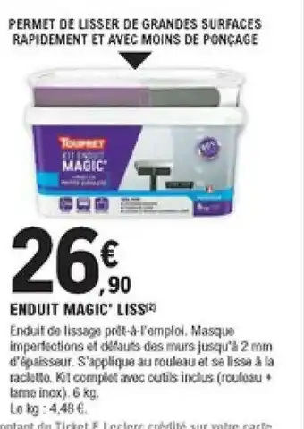 E.Leclerc Brico Enduit Magic' Liss offre