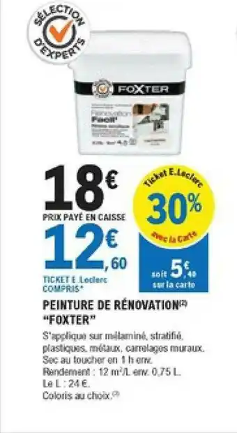 E.Leclerc Brico Peinture De Rénovation offre