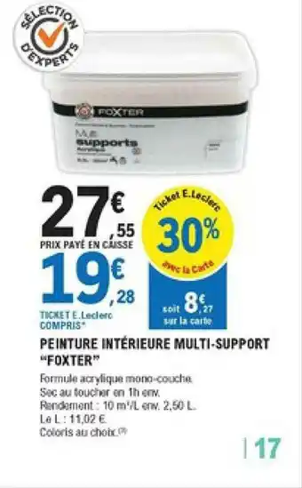 E.Leclerc Brico Peinture Intérieur Multi-support offre