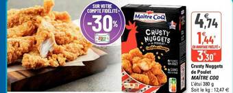 G20 Crusty Nuggets De Poulet Maître Coq offre