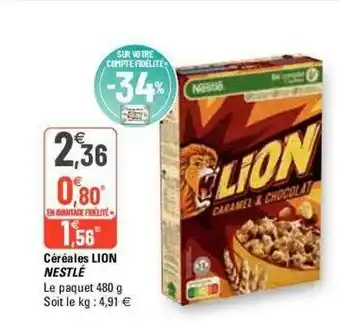 G20 Céréales Lion Nestlé offre