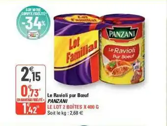G20 Le Ravioli Pur Bœuf Panzani offre