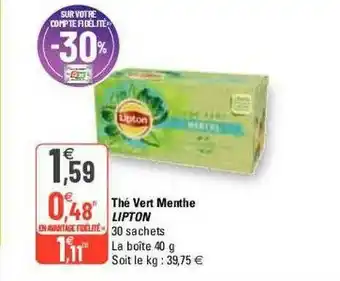 Thé Vert Menthe Lipton