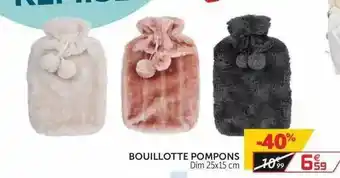Gifi Bouillotte Pompons offre