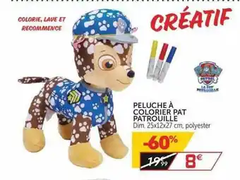 Gifi Peluche à Colorier Pat Patrouille offre