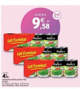 Intermarché Haricots Verts Extra Fins D'aucy offre