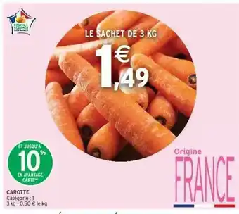 Intermarché Carotte offre