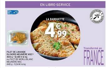 Intermarché Hyper Filet De Limande Du Nord Meunière Msc offre