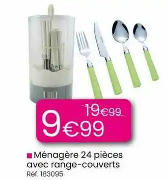 Kandy Ménagère 24 Pièces Avec Range-couverts offre