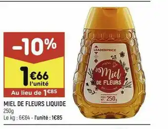 Leader Price Miel De Fleurs Liquide offre