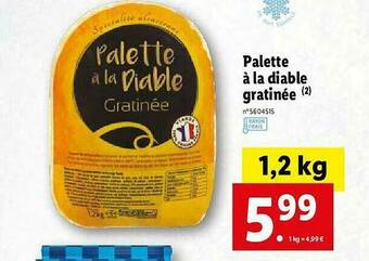 Palette à La Diable Gratinée