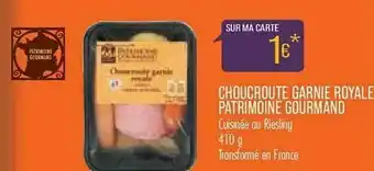 Match Choucroute Garnie Royale Patrimoine Gourmand offre