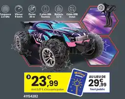 JouéClub Turbo-challenge - kx-star racing-voiture télécommandée bleue - 1/24 eme offre