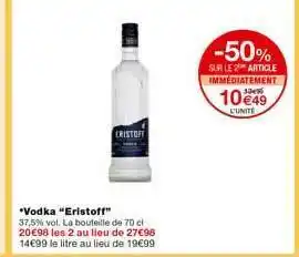 Monoprix Vodka offre