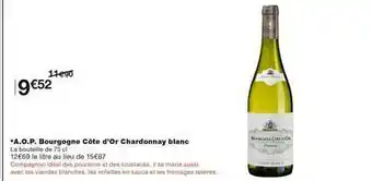Monoprix A.o.p. Bourgogne Côte D'or Chardonnay Blanc offre