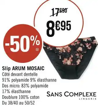 Géant Casino Slip arum mosaic offre