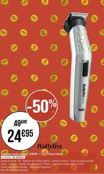 Géant Casino Tondeuse multi usages 7256pe 11 en 1 steel edition offre