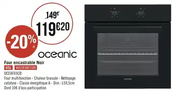 Géant Casino Four encastrable noir offre