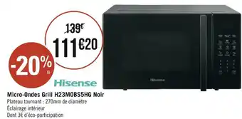 Géant Casino Micro-ondes grill h23mobs5hg noir offre