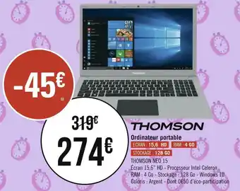 Géant Casino Ordinateur portable offre