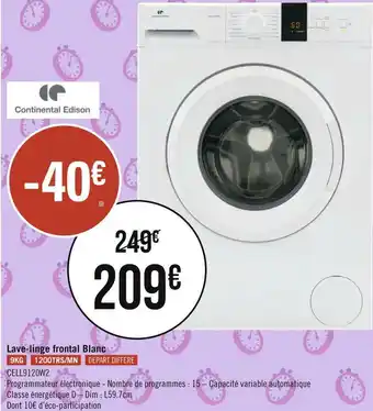 Géant Casino Lave-linge frontal blanc offre