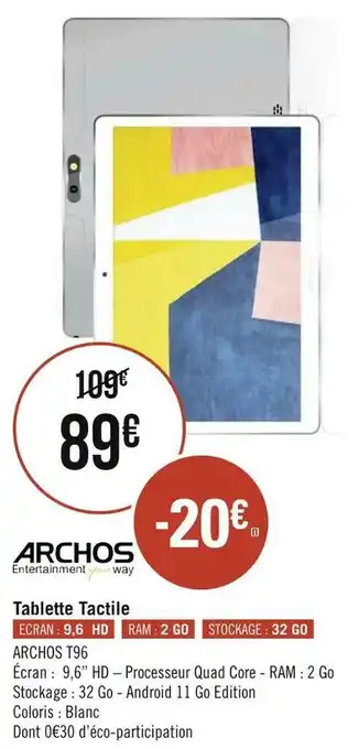 Géant Casino Tablette tactile offre