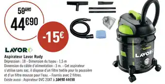 Géant Casino Aspirateur lavor rudy offre