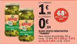 E.Leclerc Olives Vertes Dénoyautées 'Tramier' offre