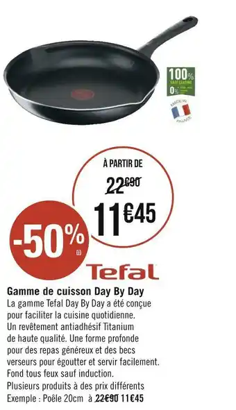 Géant Casino Tefal gamme de cuisson day by day offre