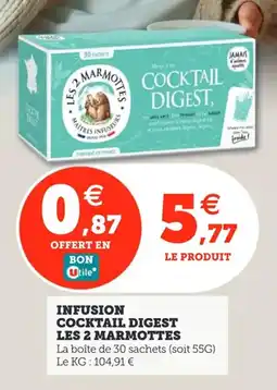 Utile Infusion cocktail digest les 2 marmottes offre