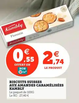 Utile Biscuits suisses aux amandes caramélisées kambly offre