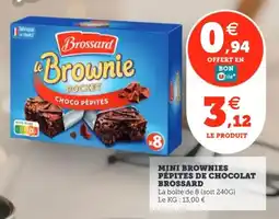 Utile Mini brownies pépites de chocolat brossard offre