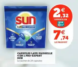 Utile Capsules lave-vaisselle 4 en 1 pro-expert sun offre