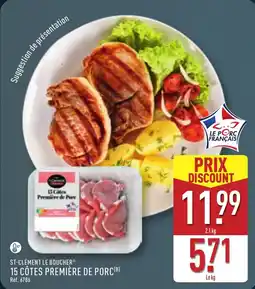 ALDI St-clément le boucher 15 côtes première de porc offre