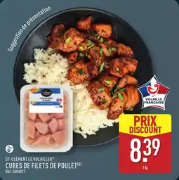 ALDI St-clément le volailler cubes de filets de poulet offre