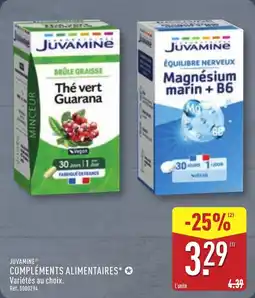 ALDI Juvamine compléments alimentaires offre