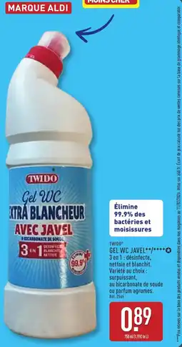 ALDI Twido gel wc javel offre