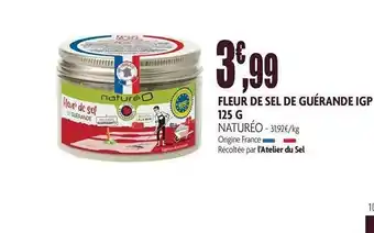 naturéO Fleur De Sel De Guérande Igp 125 G offre