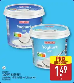 ALDI Milsani yaourt nature offre